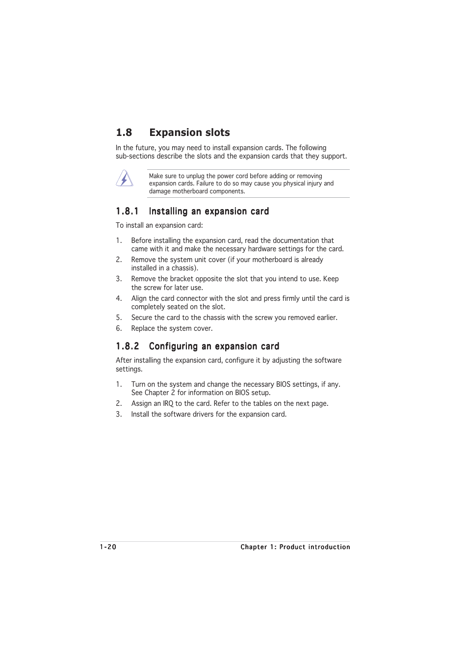 8 expansion slots | Asus P5RD1-VM User Manual | Page 32 / 92