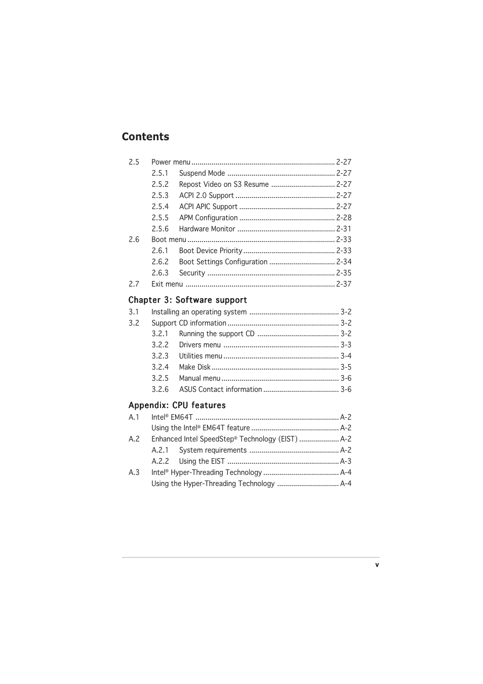 Asus P5RD1-VM User Manual | Page 5 / 92