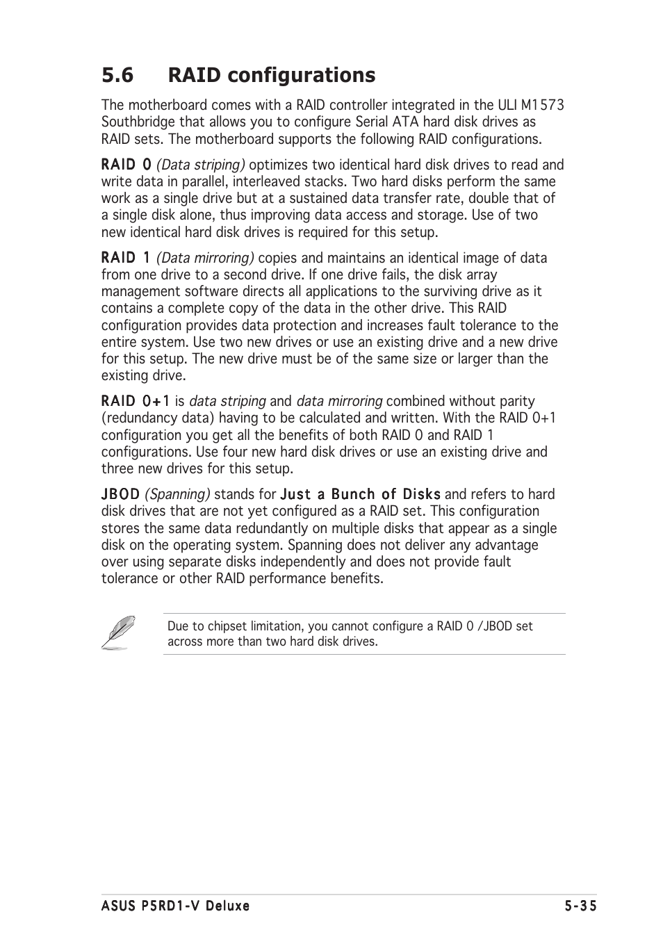 6 raid configurations | Asus P5RD1-V Deluxe User Manual | Page 145 / 162