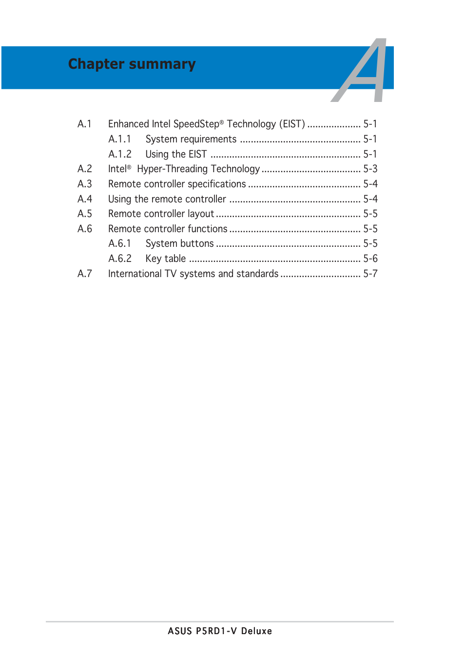 Chapter summary | Asus P5RD1-V Deluxe User Manual | Page 154 / 162