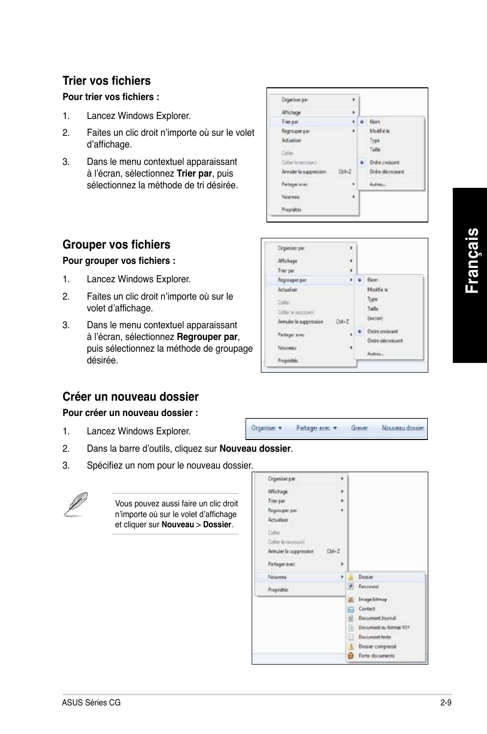 Fra nç ais fr an ça is | Asus CG8490 User Manual | Page 101 / 356