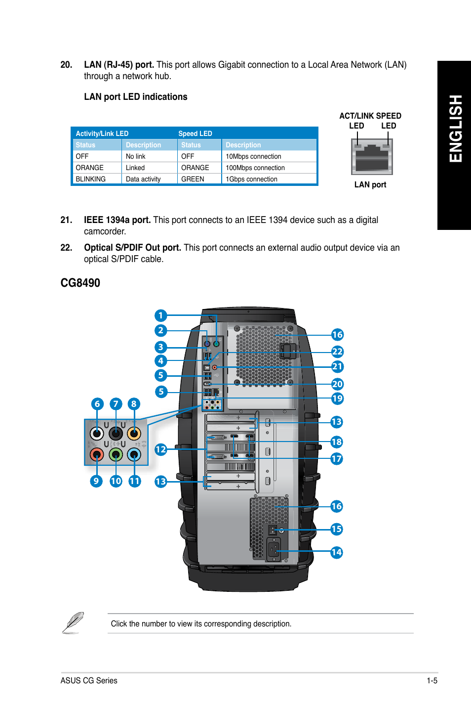 En gl is h en gl is h | Asus CG8490 User Manual | Page 15 / 356