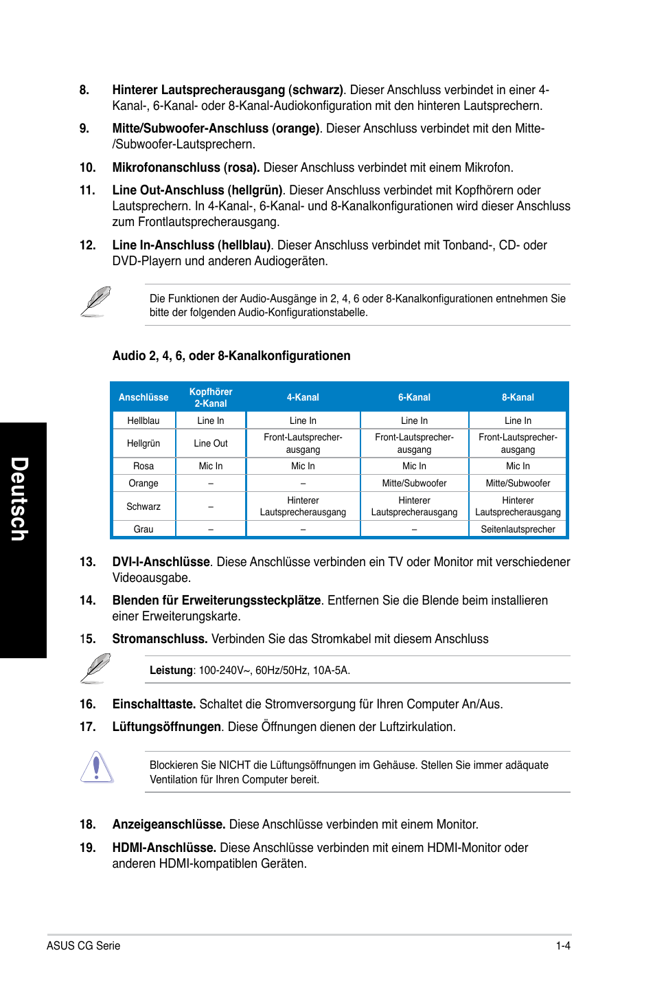 De uts ch de ut sc h de uts ch de ut sc h | Asus CG8490 User Manual | Page 158 / 356