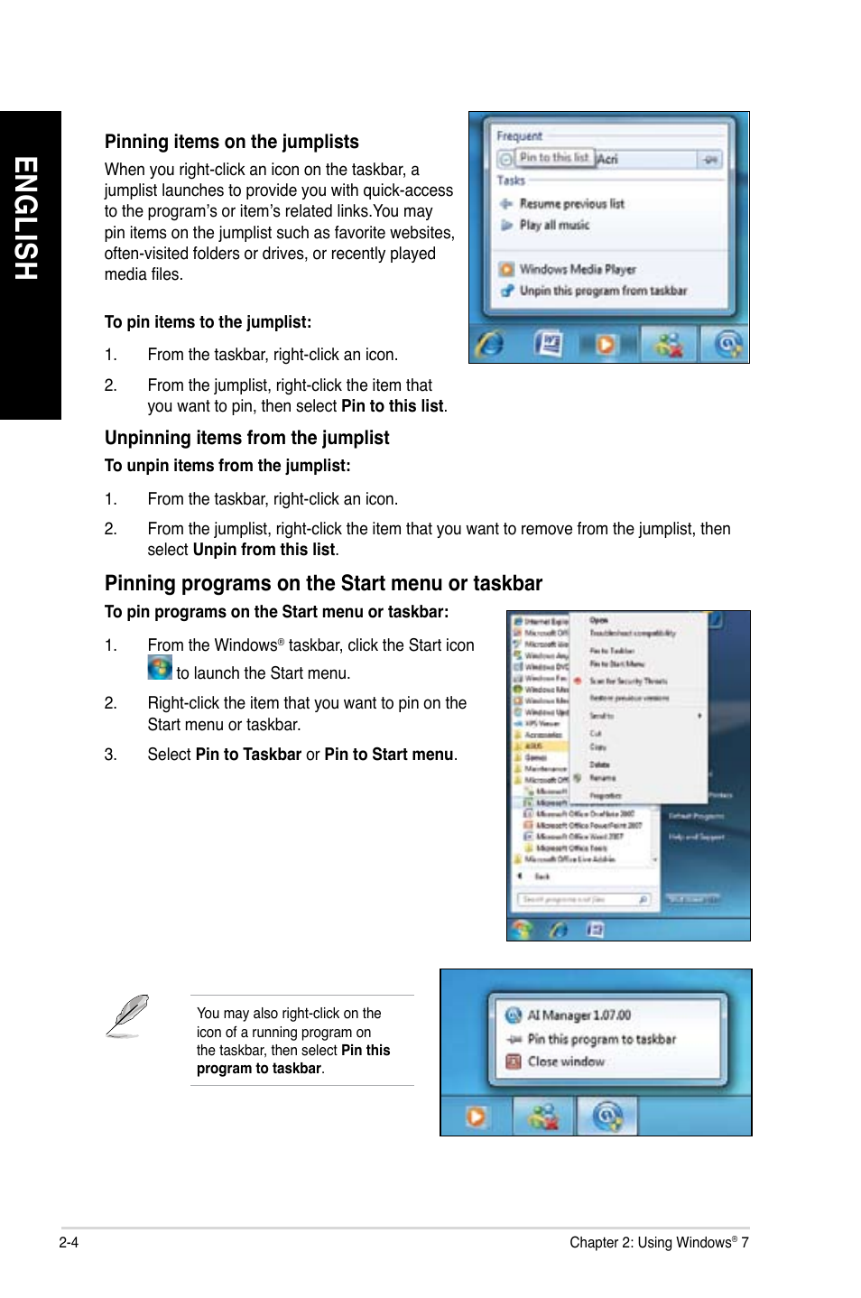 En gl is h en gl is h en gl is h en gl is h | Asus CG8490 User Manual | Page 24 / 356