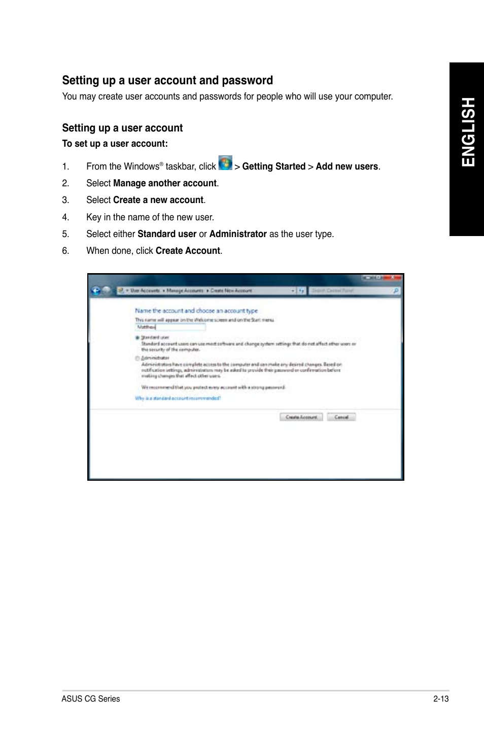 En gl is h en gl is h | Asus CG8490 User Manual | Page 33 / 356