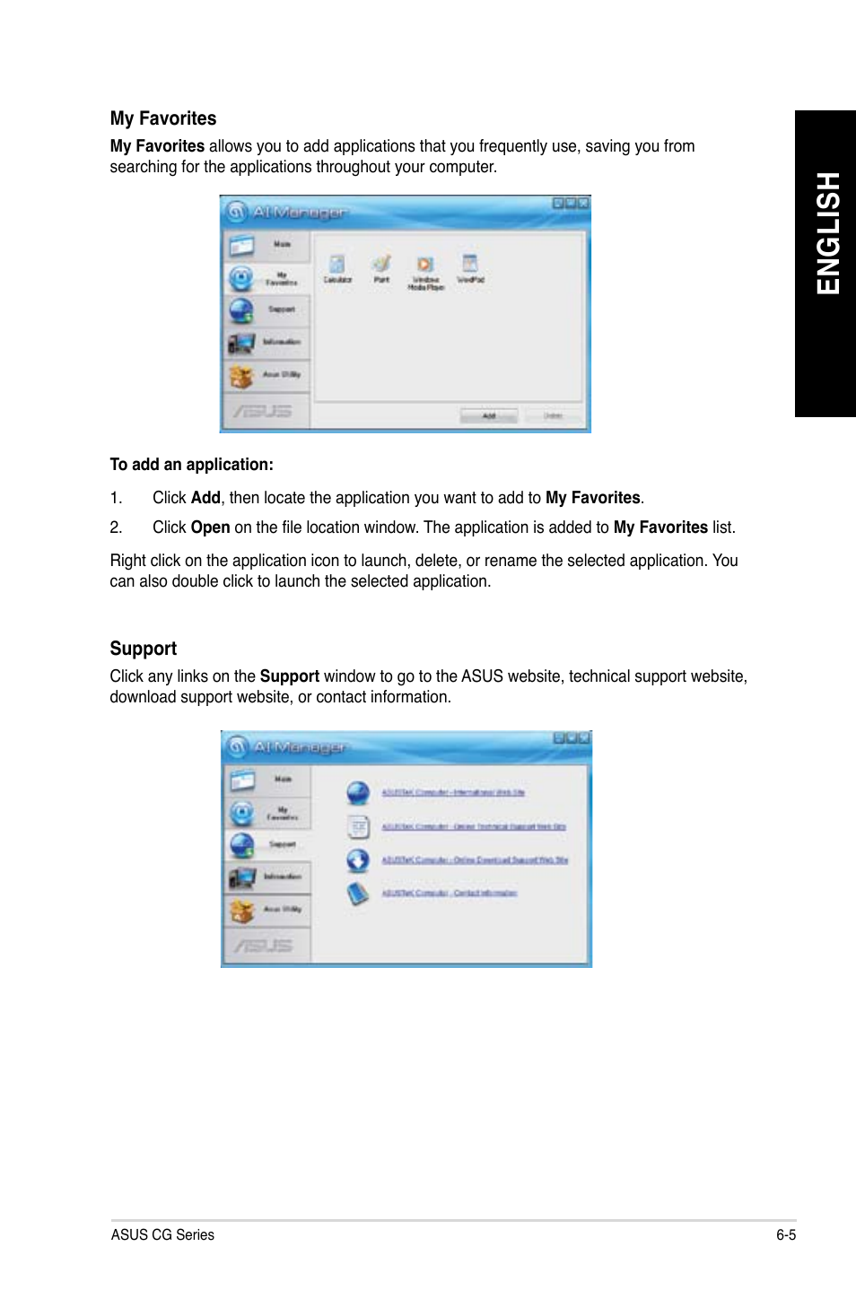 En gl is h en gl is h | Asus CG8490 User Manual | Page 53 / 356