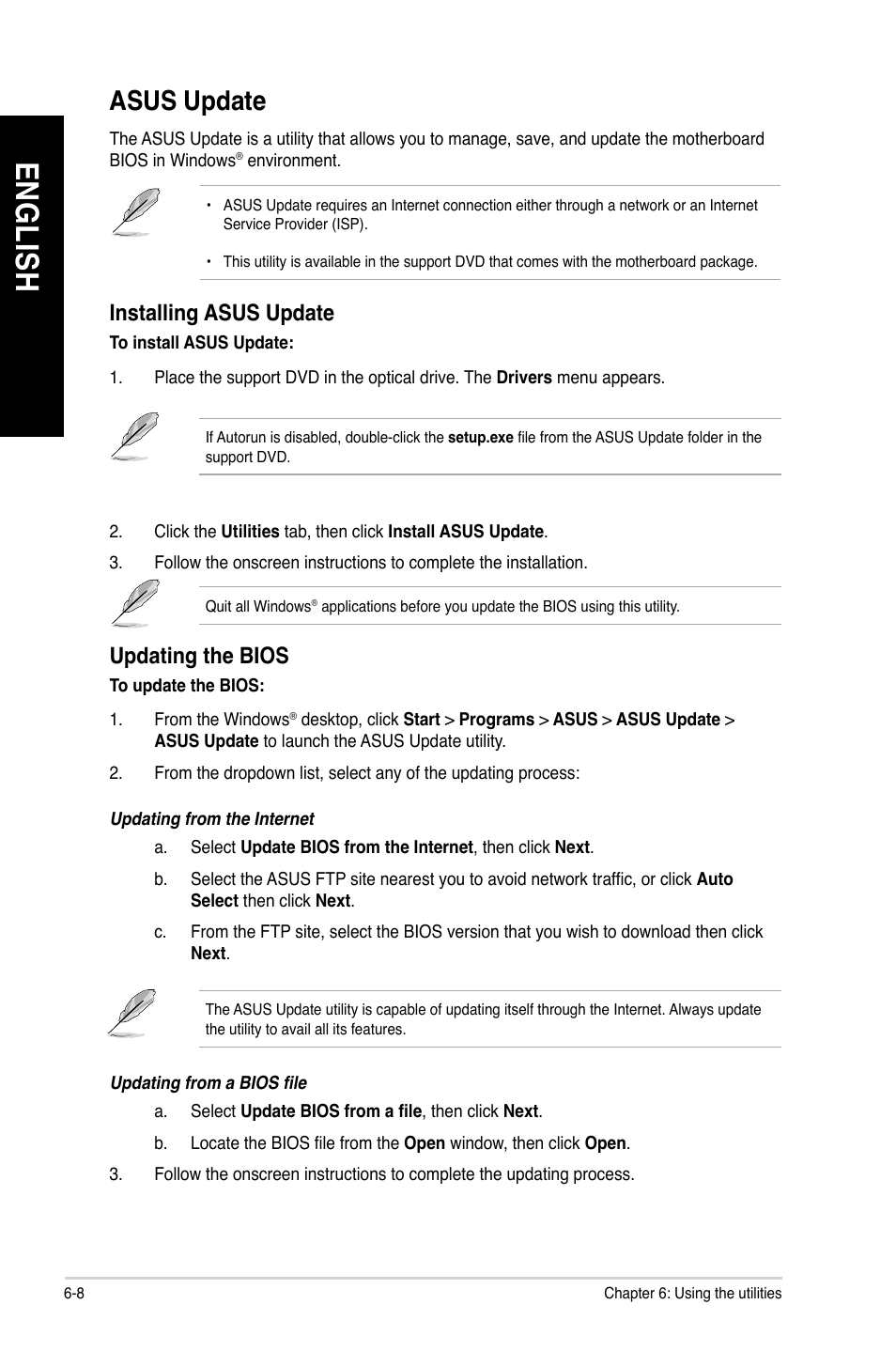 Asus update, Asus update -8, En gl is h en gl is h en gl is h en gl is h | Asus CG8490 User Manual | Page 56 / 356