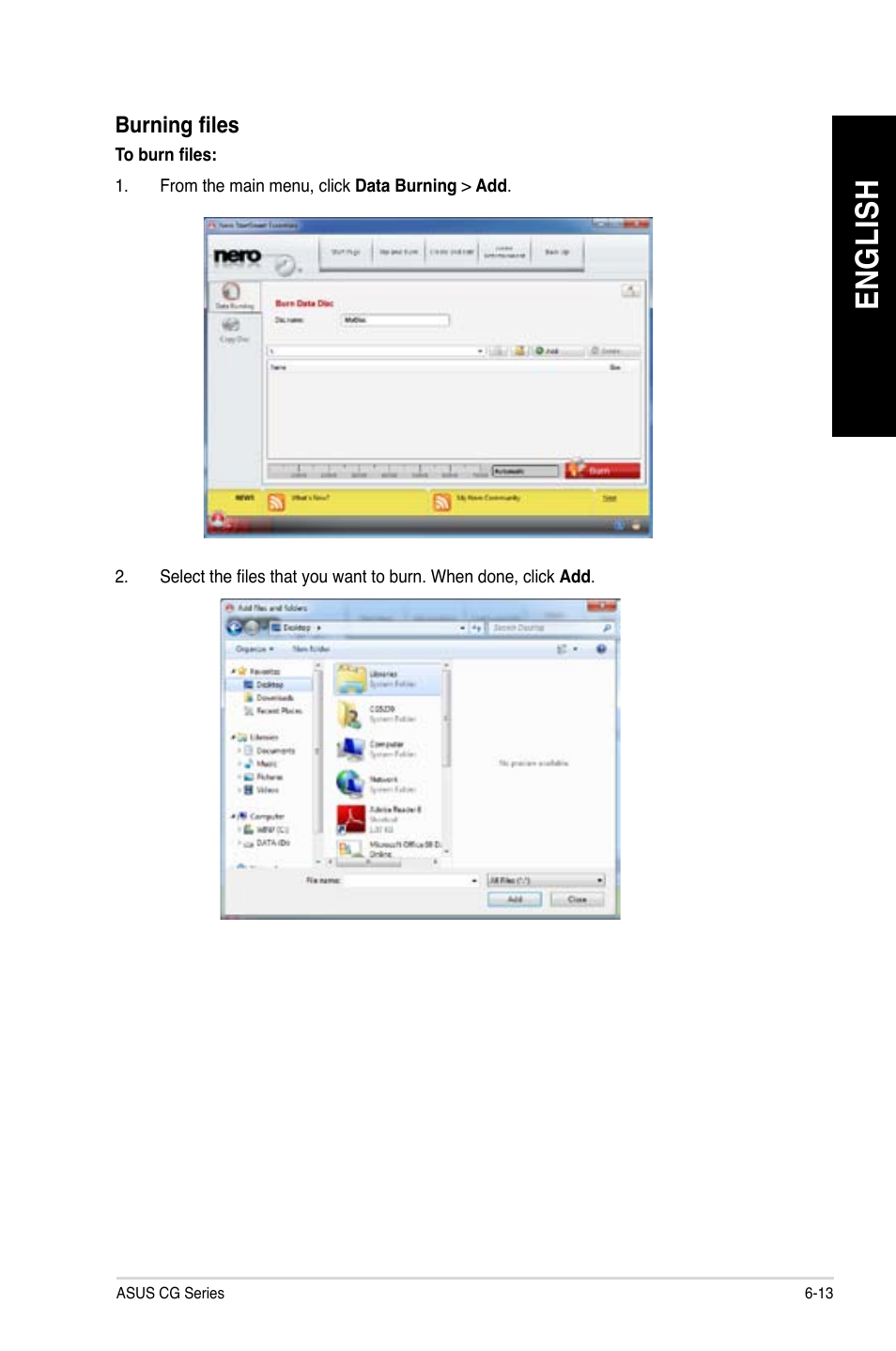 En gl is h en gl is h | Asus CG8490 User Manual | Page 61 / 356