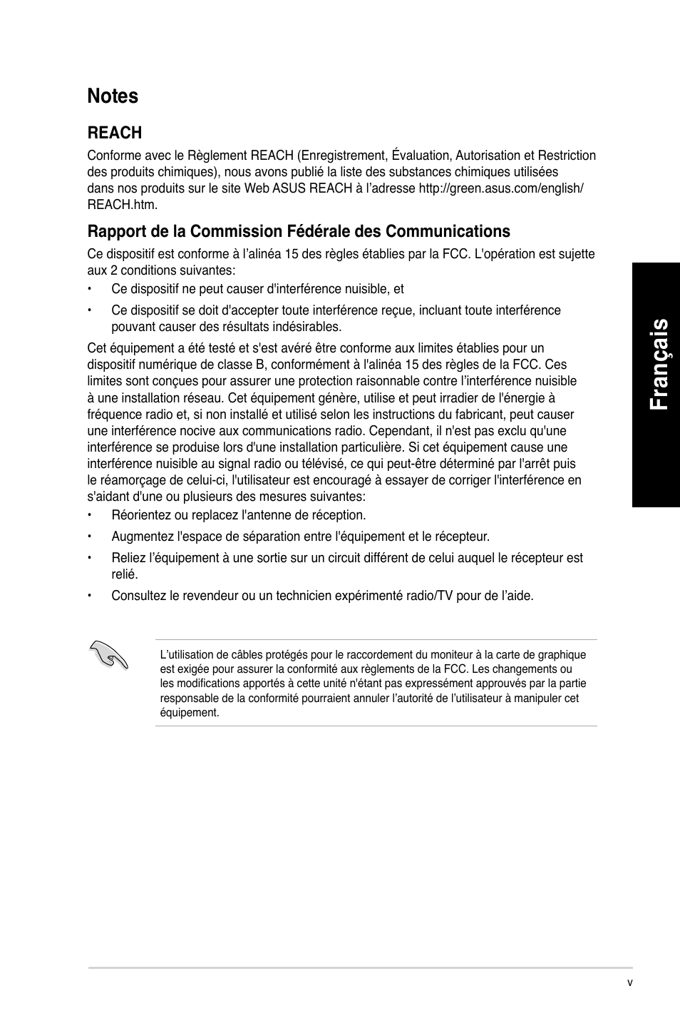 Notes, Fra nç ais fr an ça is fra nç ais fr an ça is | Asus CG8490 User Manual | Page 77 / 356