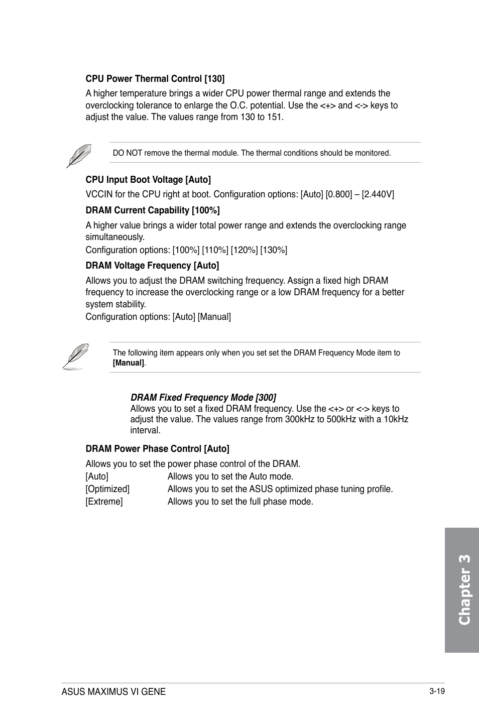 Chapter 3 | Asus MAXIMUS VI GENE User Manual | Page 105 / 192