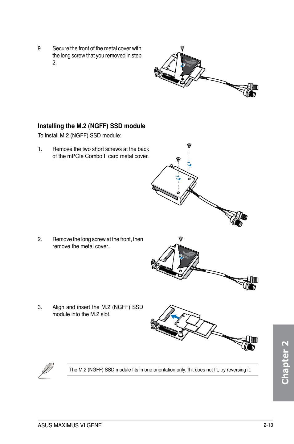 Chapter 2 | Asus MAXIMUS VI GENE User Manual | Page 75 / 192