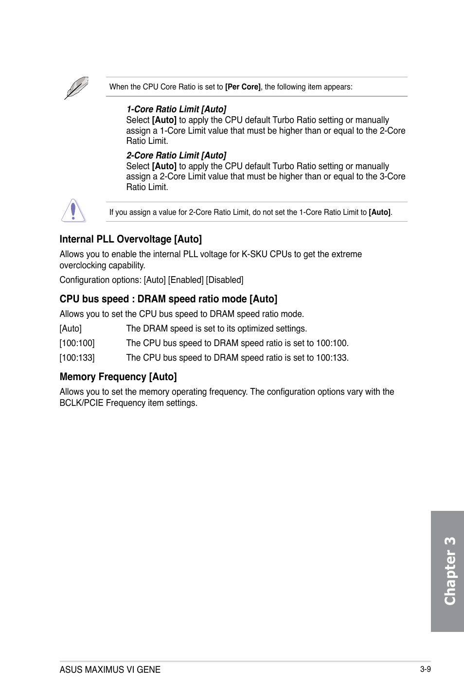 Chapter 3 | Asus MAXIMUS VI GENE User Manual | Page 95 / 192