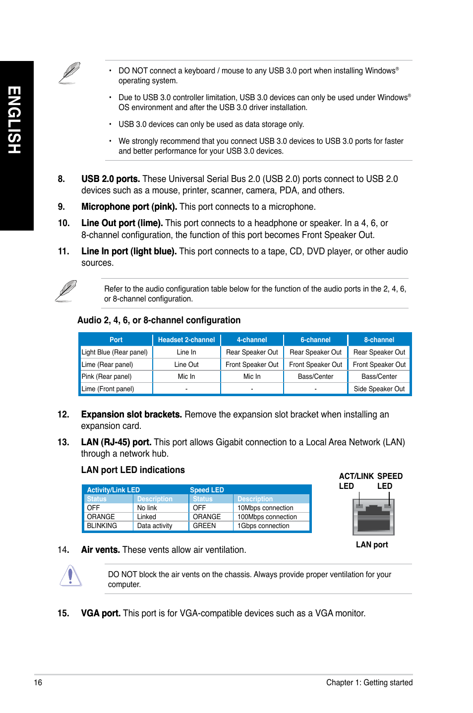 En gl is h en gl is h en gl is h en gl is h | Asus BP6375 User Manual | Page 16 / 106