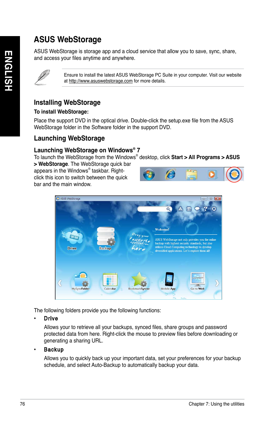 Asus webstorage, En gl is h en gl is h en gl is h en gl is h | Asus BP6375 User Manual | Page 76 / 106