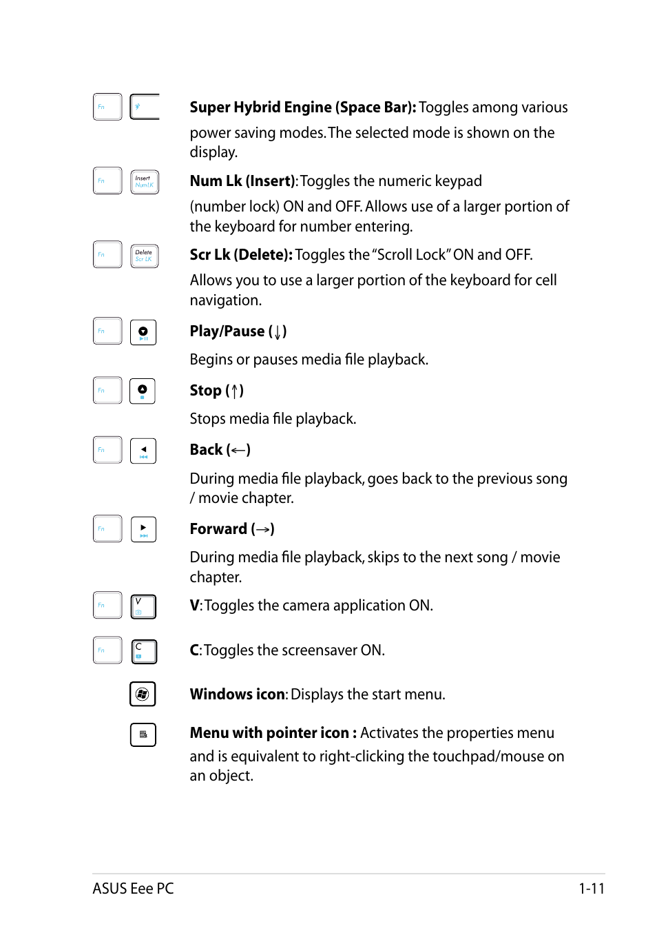 Asus Eee PC VX6 User Manual | Page 19 / 62