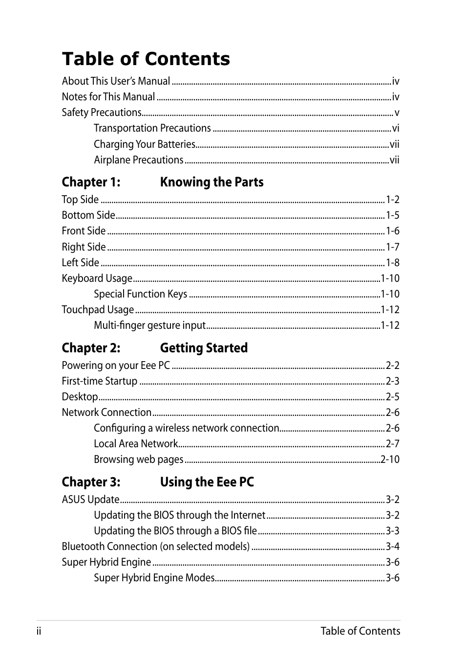 Asus Eee PC VX6 User Manual | Page 2 / 62