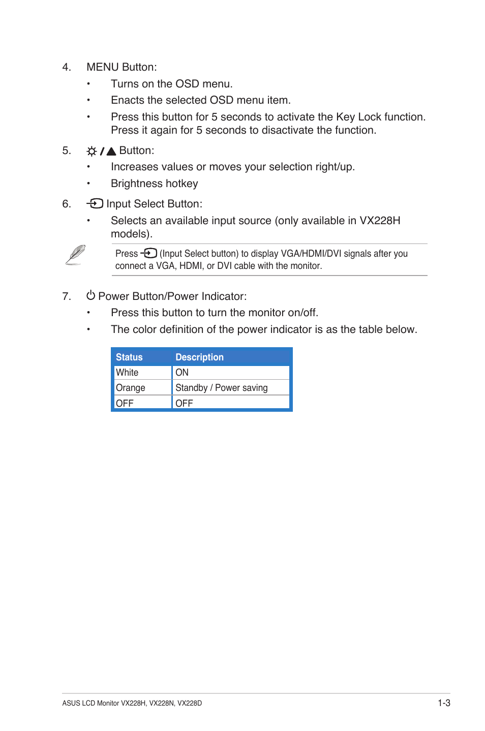 Asus VX228H User Manual | Page 10 / 28