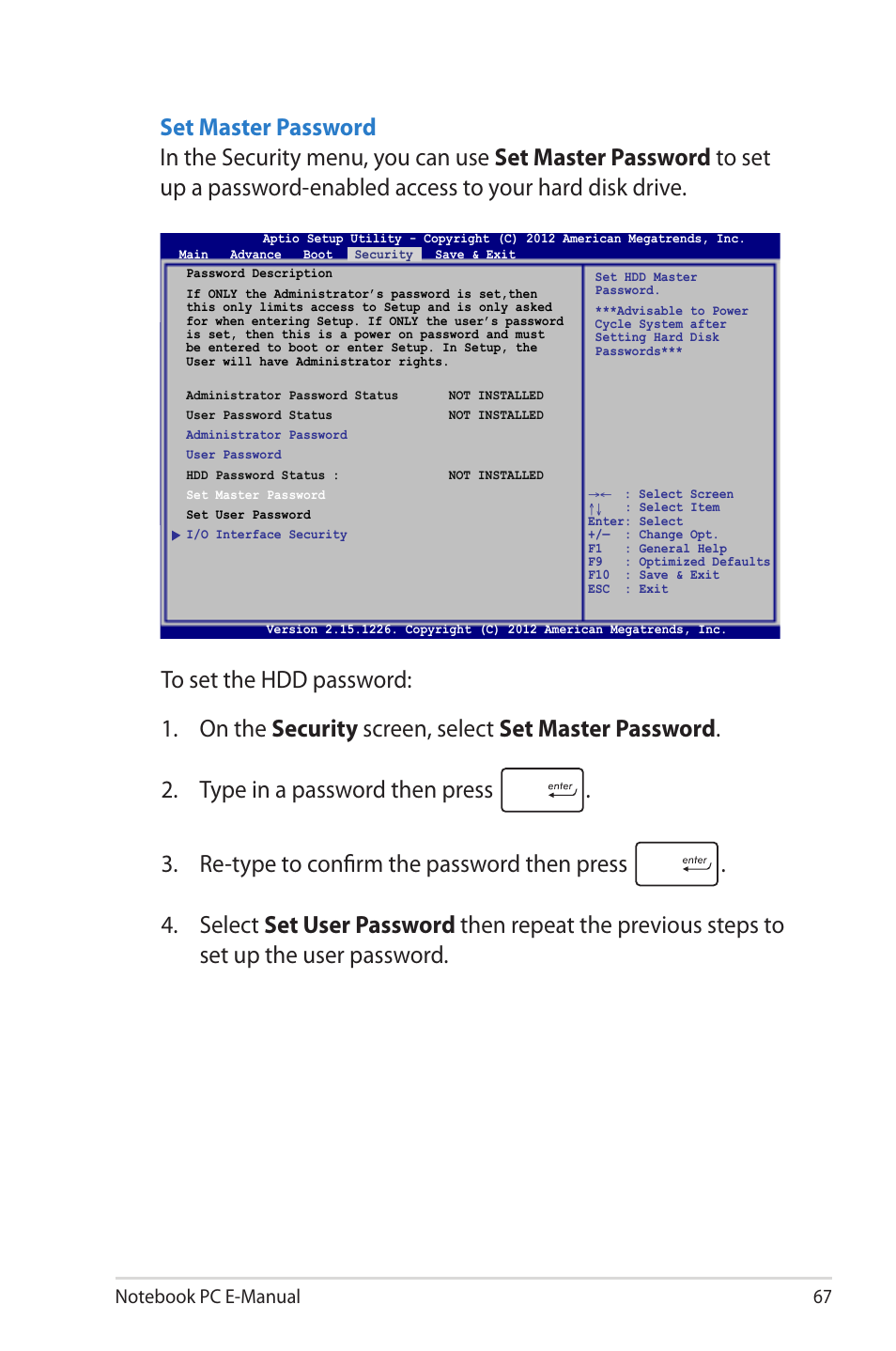 Asus U38N User Manual | Page 67 / 98