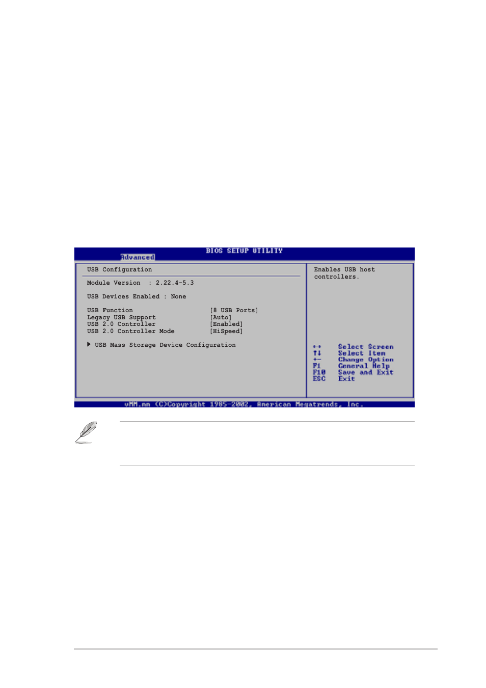 5 usb configuration, Pci ide busmaster [enabled, Irq xx [available | Usb function [8 usb ports, Legacy usb support [auto | Asus T2-P User Manual | Page 109 / 128