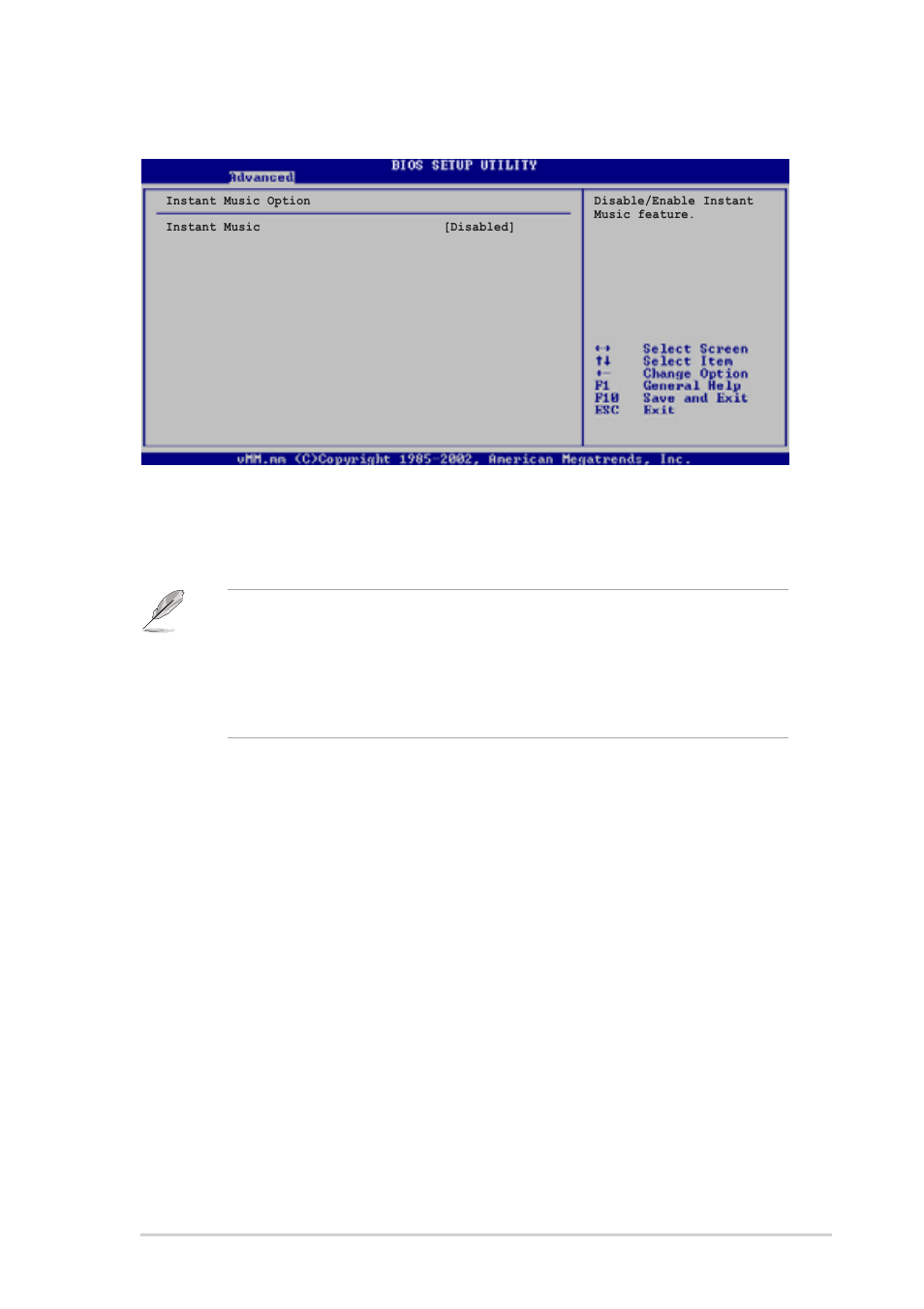 6 instant music configuration, Instant music [disabled, Instant music cd-rom drive [ide secondary master | Radio region [japan | Asus T2-P User Manual | Page 111 / 128