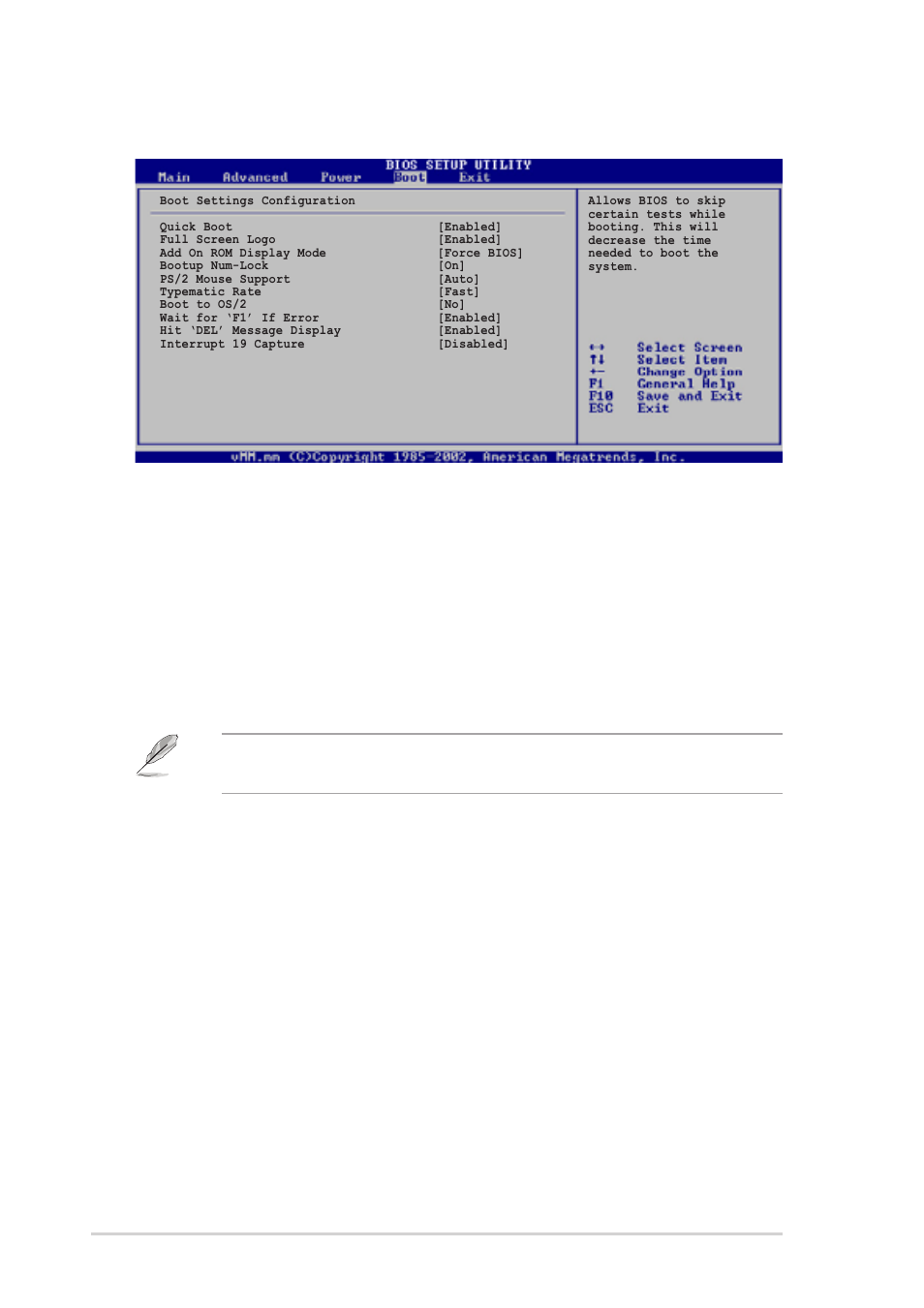 4 boot settings configuration, Add on rom display mode [force bios, Bootup num-lock [on | Ps/2 mouse support [auto, Typematic rate [fast, Quick boot [enabled, Full screen logo [enabled, 118 chapter 5: bios setup | Asus T2-P User Manual | Page 118 / 128