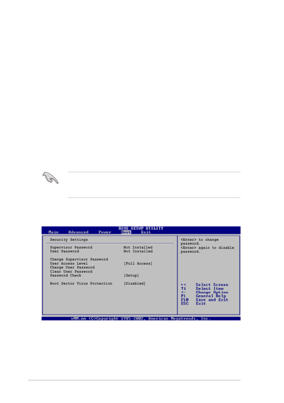 User access level (full access | Asus T2-P User Manual | Page 120 / 128