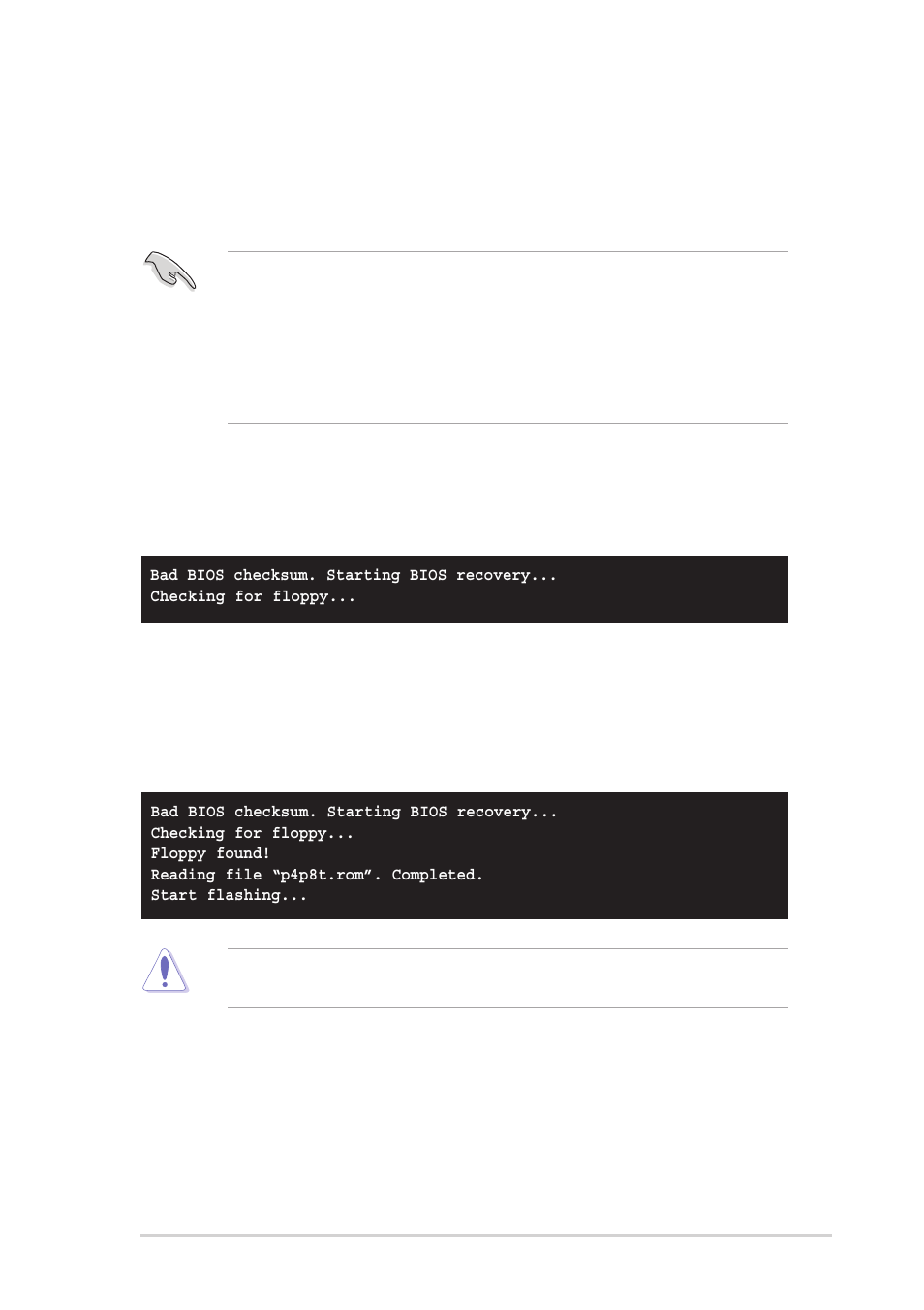 5 recovering the bios with crashfree bios 2 | Asus T2-P User Manual | Page 91 / 128