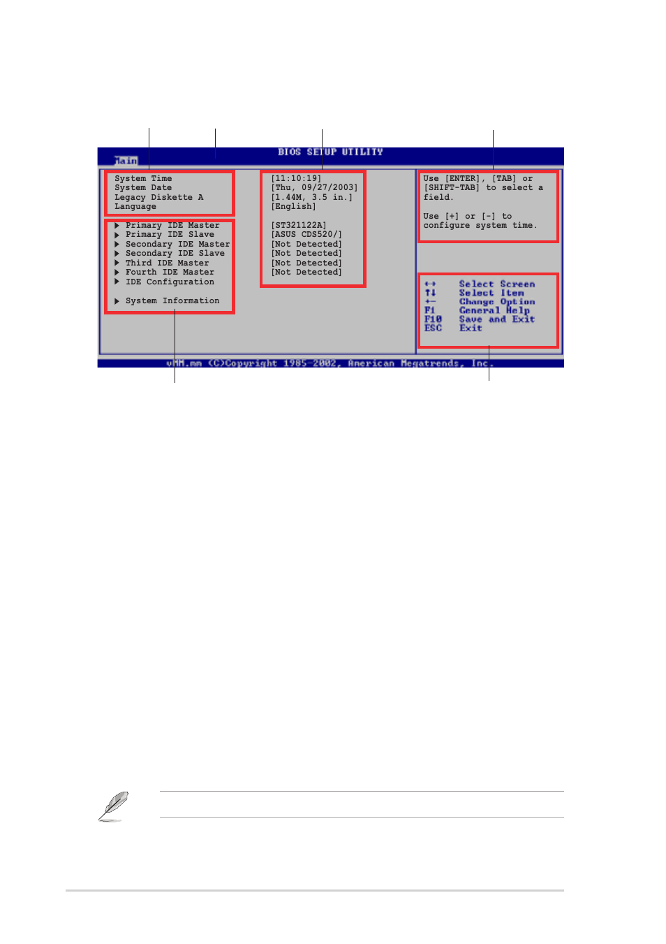 2 menu bar, 1 bios menu screen 5.2.3 navigation keys, 96 chapter 5: bios setup | Asus T2-P User Manual | Page 96 / 128