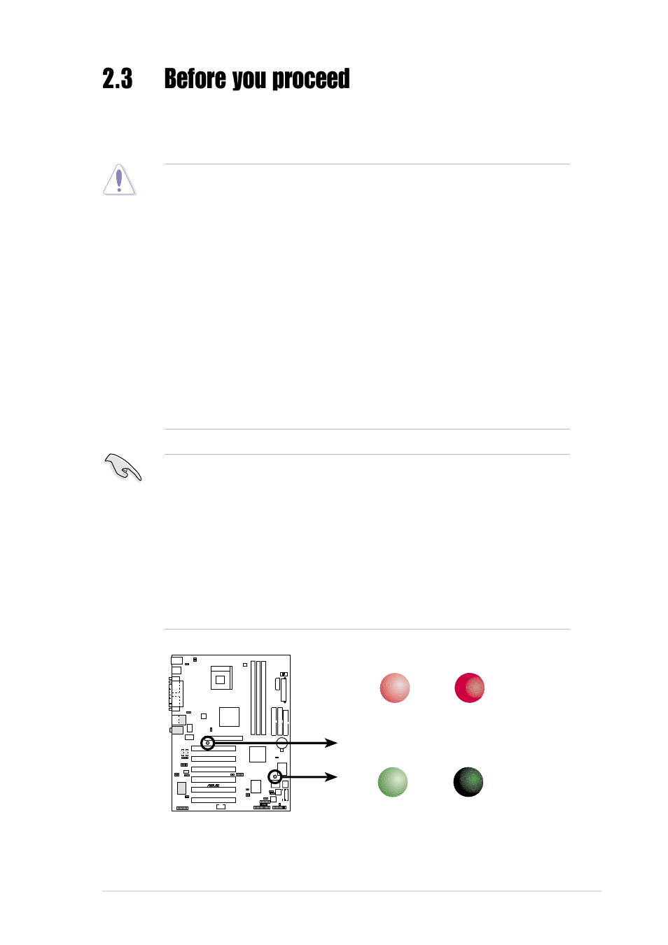 3 before you proceed | Asus P4B533-V User Manual | Page 29 / 140