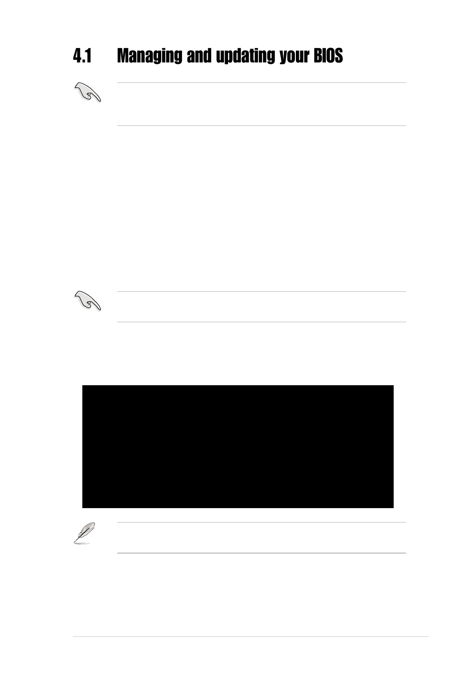 1 managing and updating your bios, 1 using asus ez flash to update the bios | Asus P4B533-V User Manual | Page 69 / 140