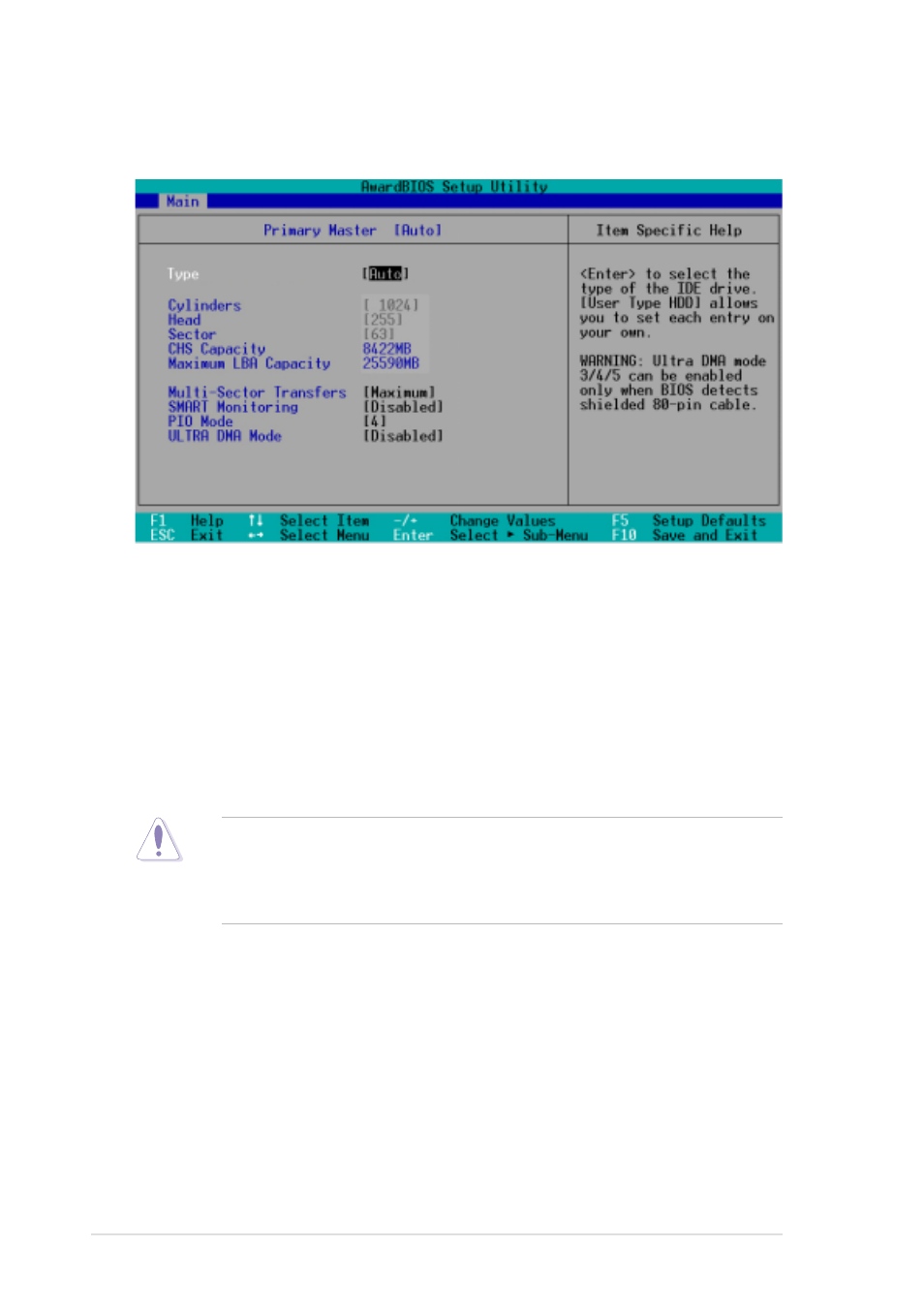 1 primary and secondary master/slave | Asus P4B533-V User Manual | Page 80 / 140