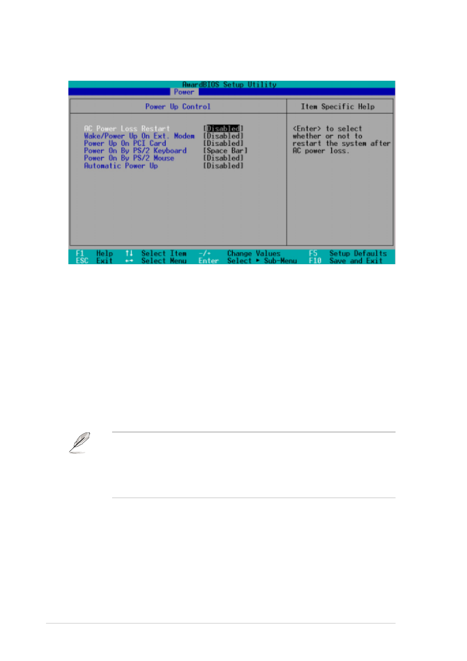 1 power up control | Asus P4B533-V User Manual | Page 98 / 140