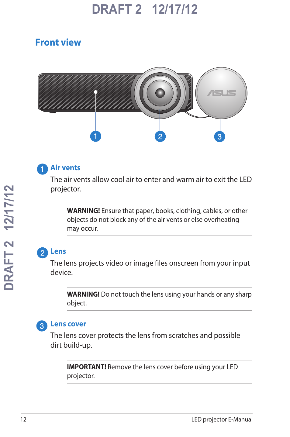 Front view | Asus B1MR User Manual | Page 12 / 58