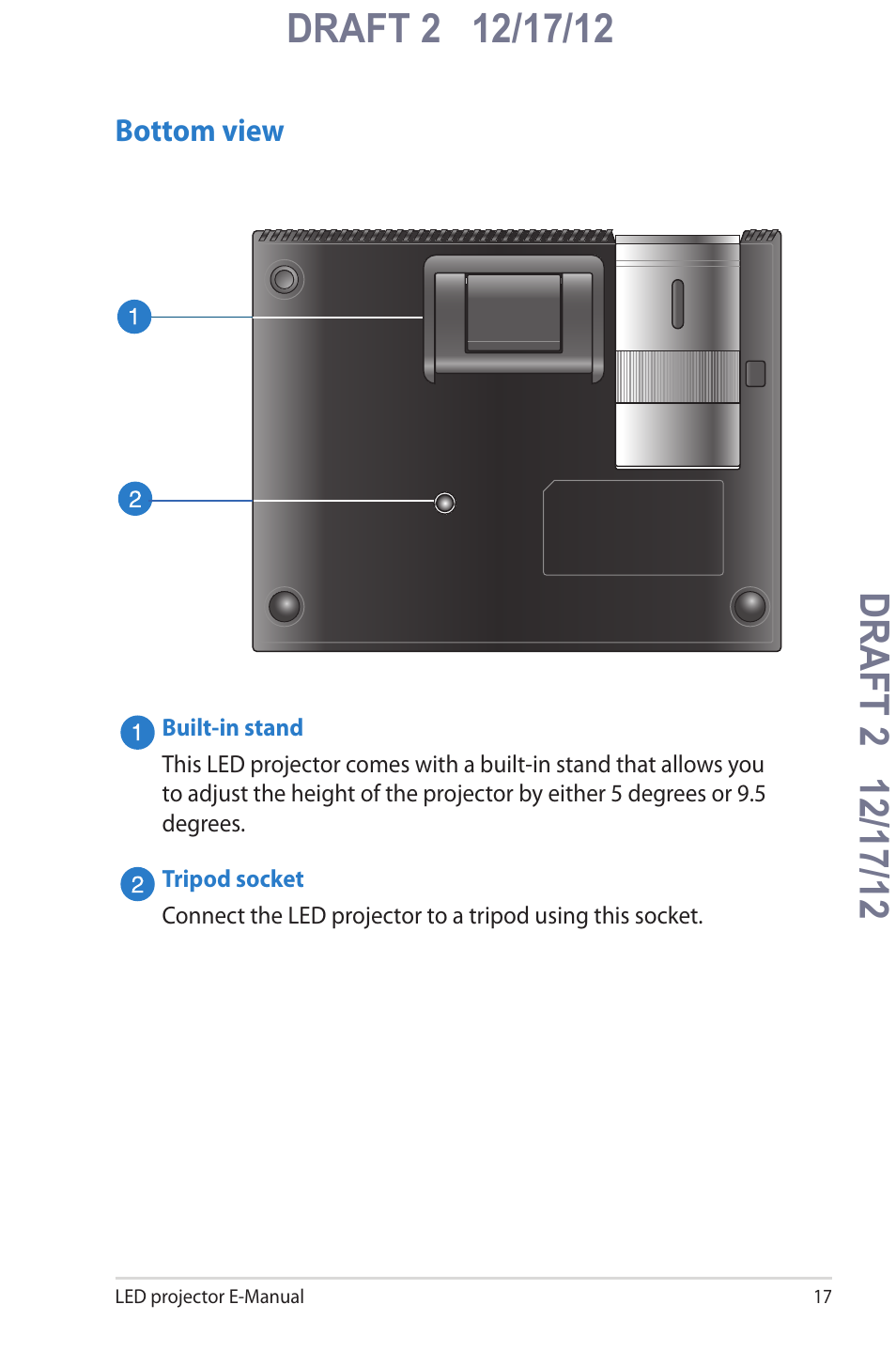 Bottom view | Asus B1MR User Manual | Page 17 / 58