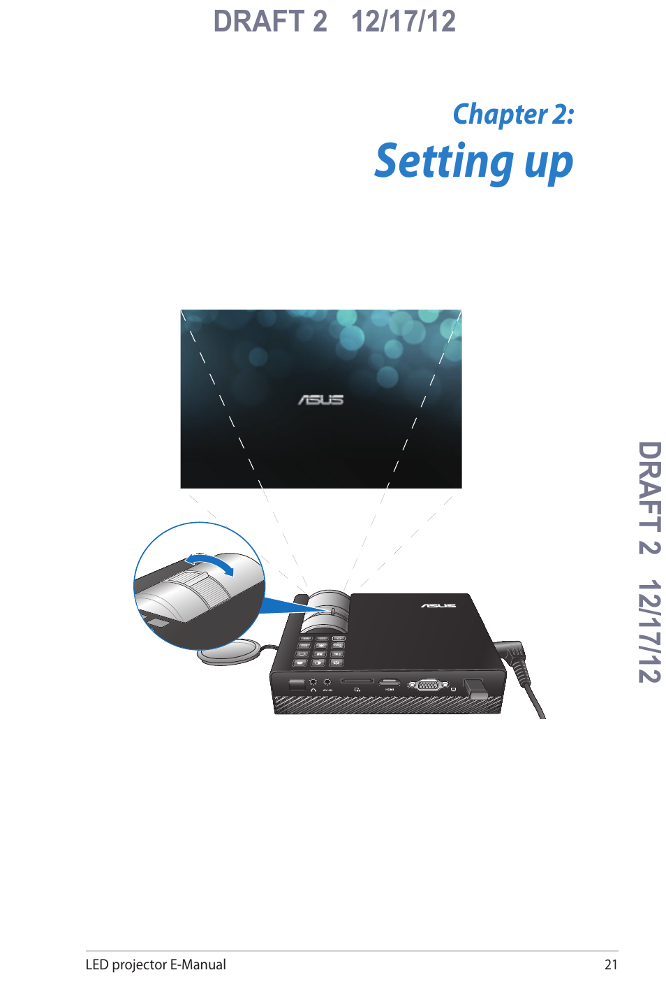Chapter 2: setting up, Setting up | Asus B1MR User Manual | Page 21 / 58