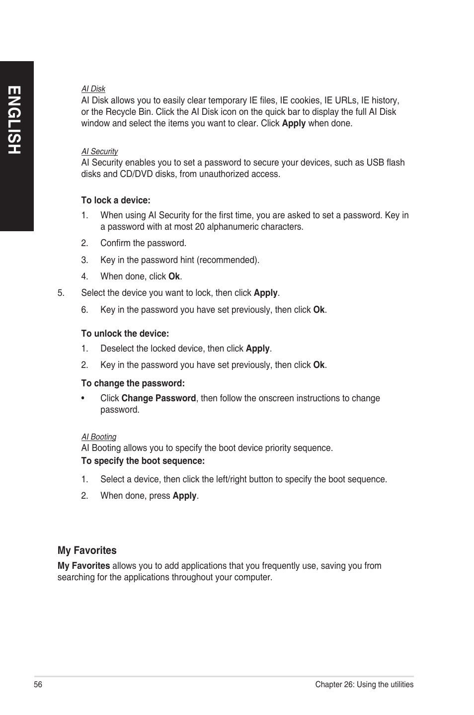 En g lis h en g li sh en g lis h en g li sh | Asus CM6850 User Manual | Page 56 / 198