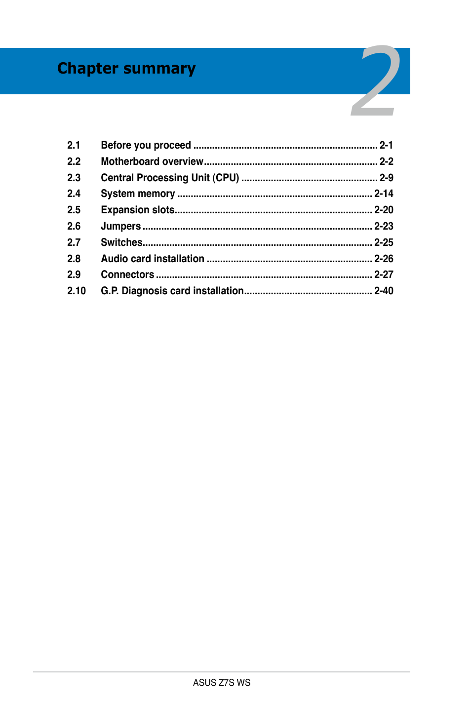 Asus Z7S WS User Manual | Page 22 / 154