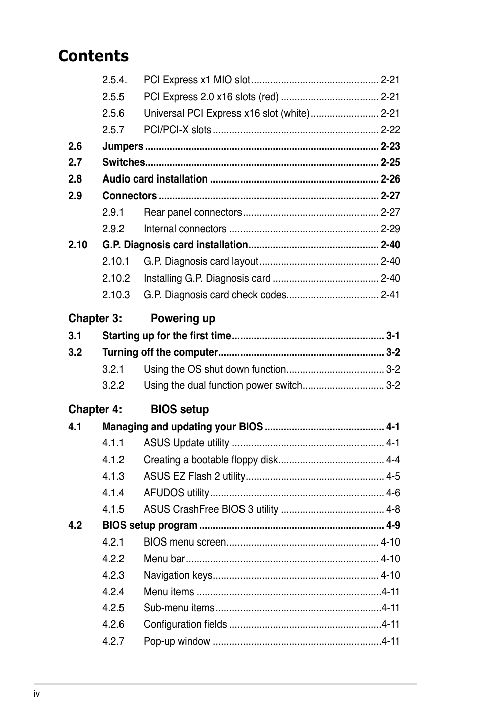 Asus Z7S WS User Manual | Page 4 / 154