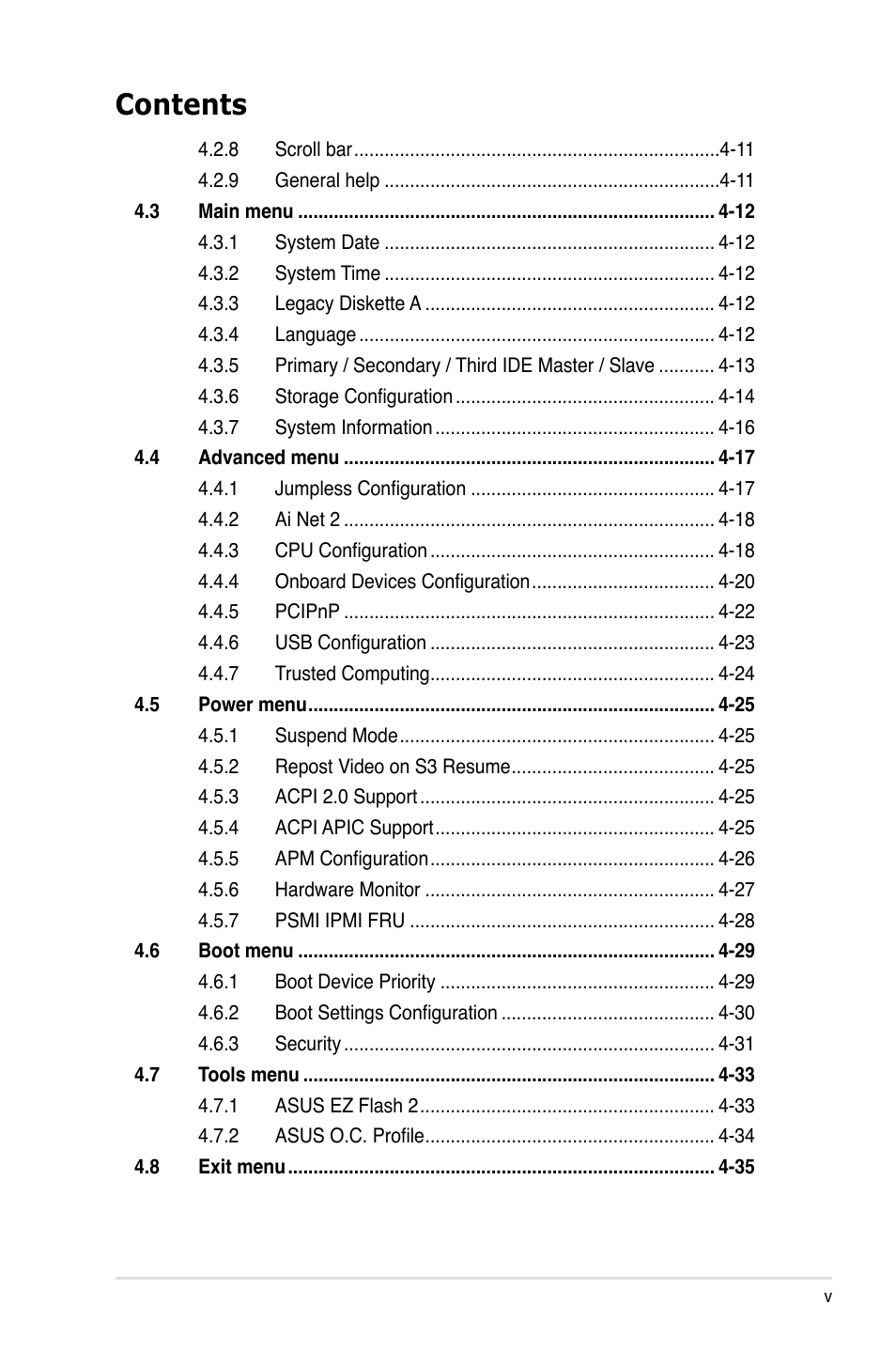 Asus Z7S WS User Manual | Page 5 / 154