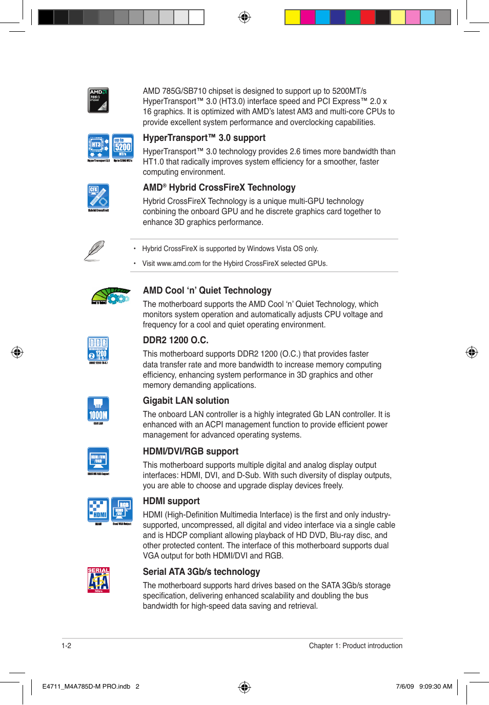 Asus M4A785D-M PRO User Manual | Page 12 / 62