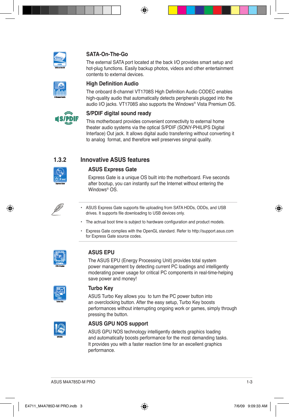 2 innovative asus features | Asus M4A785D-M PRO User Manual | Page 13 / 62