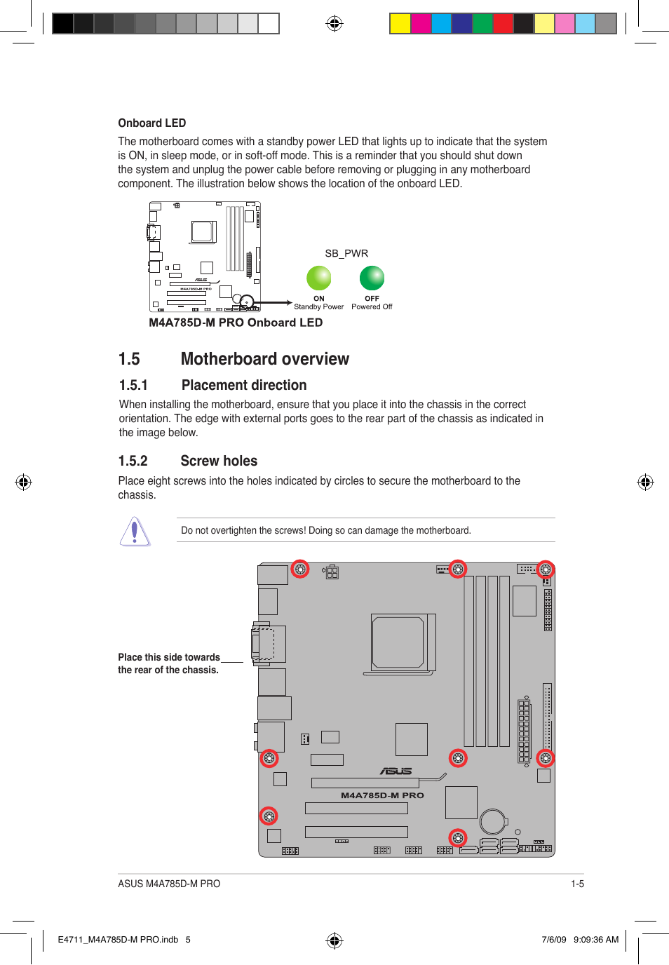 5 motherboard overview | Asus M4A785D-M PRO User Manual | Page 15 / 62