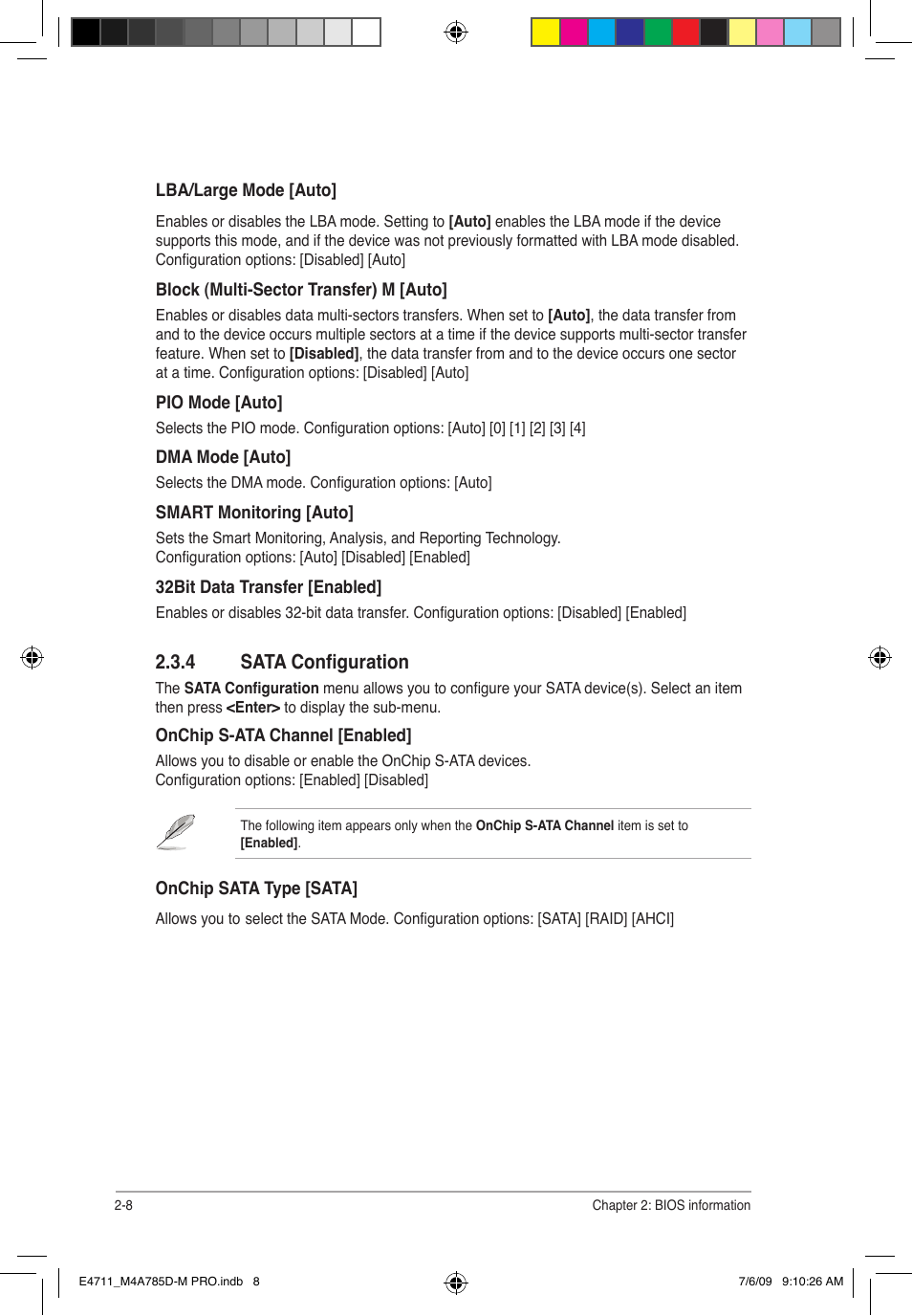 4 sata configuration | Asus M4A785D-M PRO User Manual | Page 48 / 62