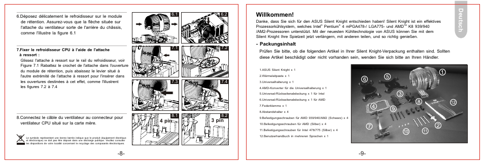 頁面 6, De u ts c h, Willkommen | Asus Silent Knight User Manual | Page 6 / 20