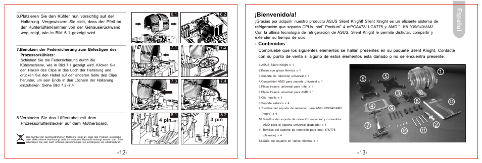 頁面 8, ¡bienvenido/a | Asus Silent Knight User Manual | Page 8 / 20