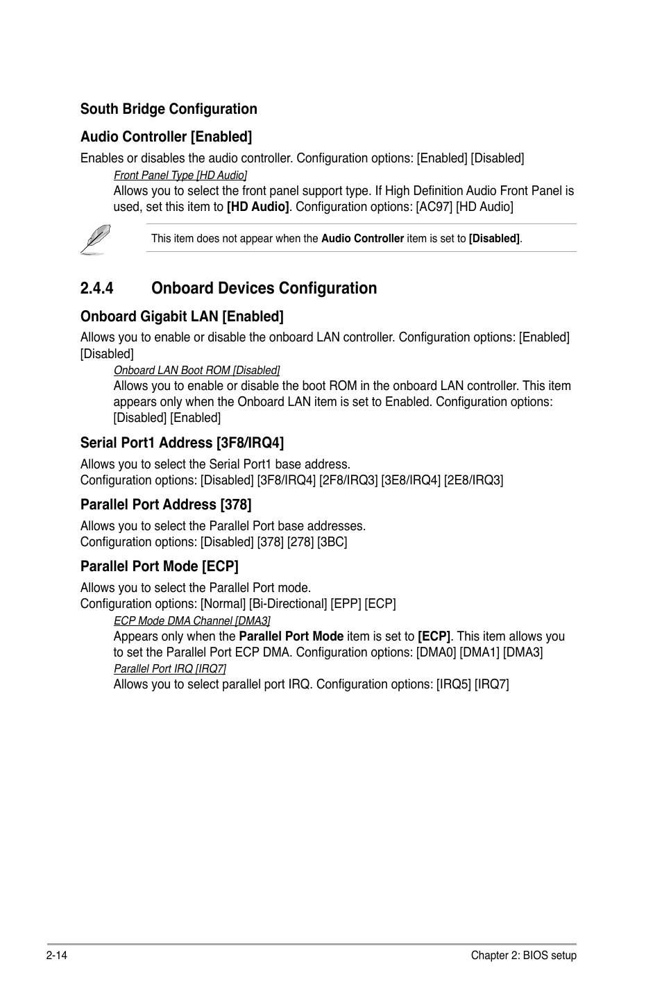 4 onboard devices configuration, Onboard devices configuration -14 | Asus P5QPL-VM EPU User Manual | Page 56 / 64