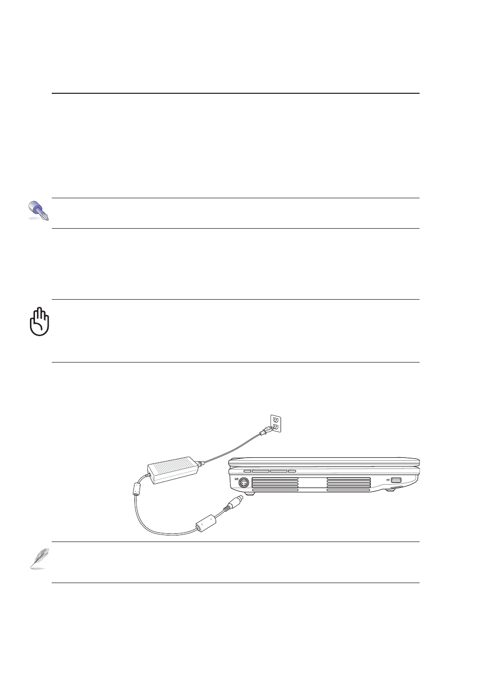 Power connection | Asus L5D User Manual | Page 31 / 78