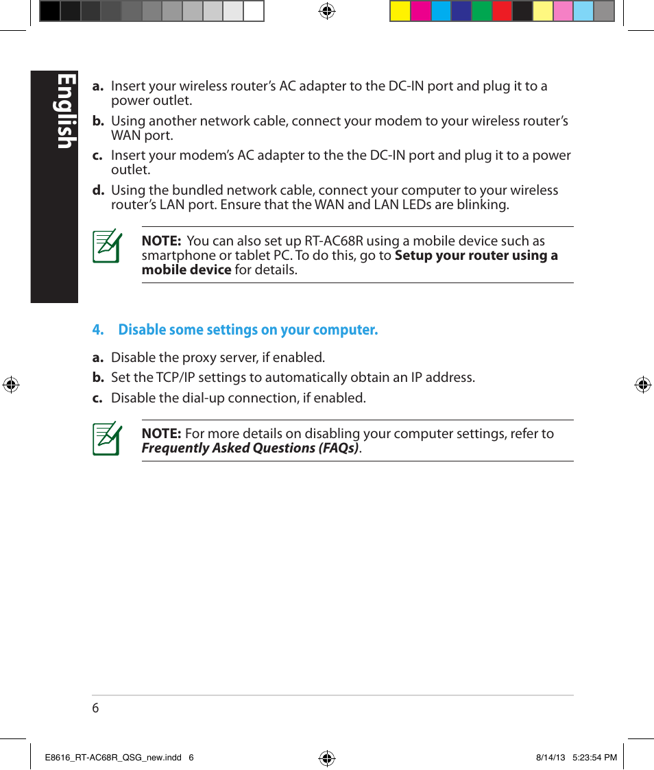 English | Asus RT-AC68R User Manual | Page 6 / 24