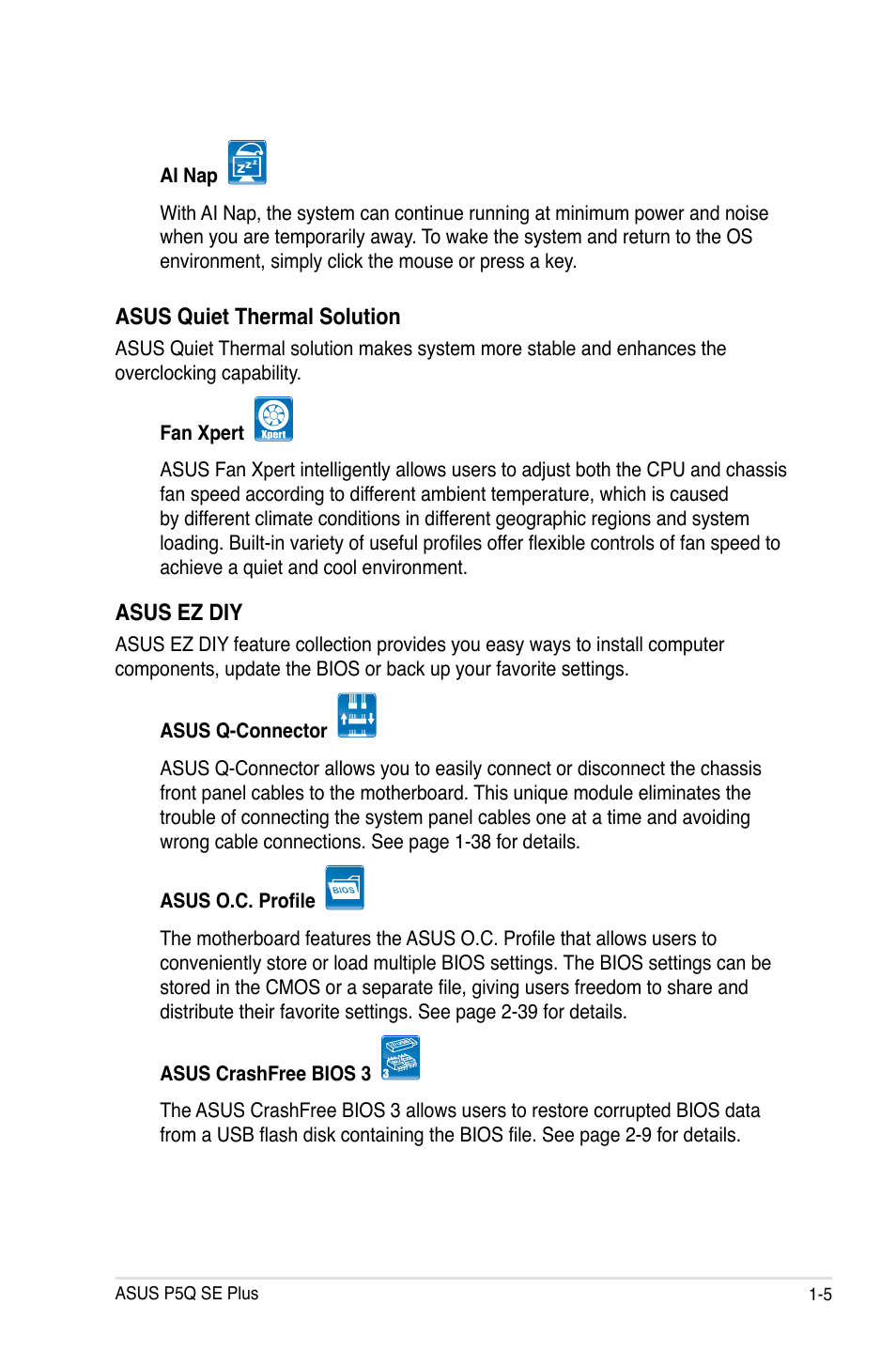 Asus P5Q SE PLUS User Manual | Page 17 / 100