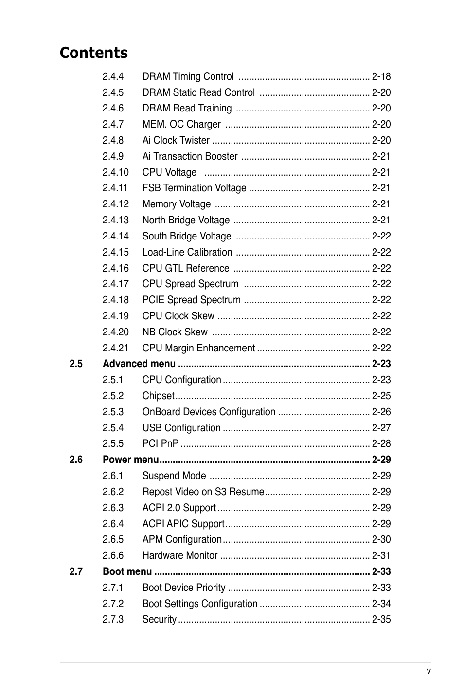 Asus P5Q SE PLUS User Manual | Page 5 / 100